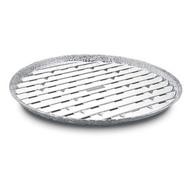 VEPATIM 30 Aluminium Grill Pans Grill Trays BBQ Round Aluminium Diameter 34 cm Reusable