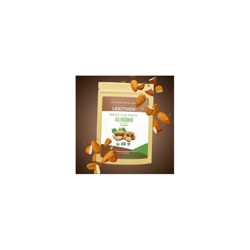 Lekithos Organic Almond Protein Powder - 3 lb - 15g