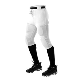 Alleson Athletic Boys Premium Football Pants for Youth, Ideal for Practice and Game Day, White, X-Large