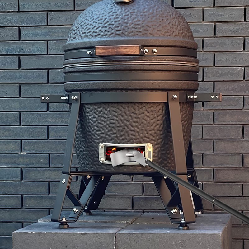 G.a HOMEFAVOR Pizza Oven Ash Rake, Stainless Steel Charcoal Rake