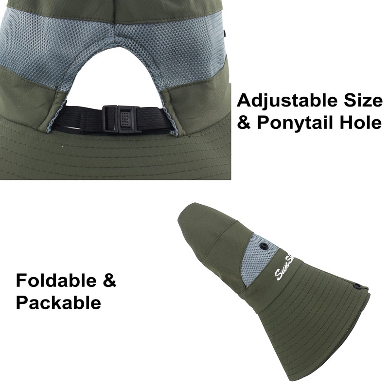 Mukeyo Sombrero de verano para mujer, de ala ancha, protección