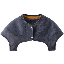 Shoulder Warmer Sleeveless Vest Thermal Shoulder Pad Thickened Plush Lining Back Warmer Women Men Shoulder Wrap Back Shoulder Bandage Winter Elastic Shoulder Support for Sleeping Dark Grey