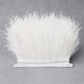 Nicole Knupfer - Nastro con piume di struzzo, strisce di tessuto per abbigliamento, cucito, costumi, decorazioni fai da te, 2 m, 100#