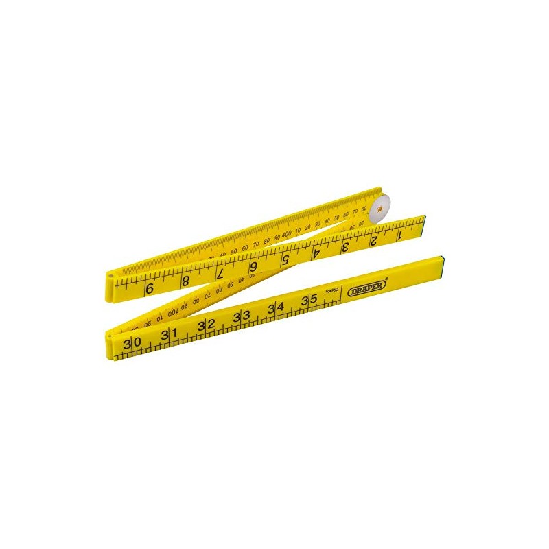 Draper 20700 Plastic Folding Rule, 1 Metre Length