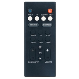 Replacement Remote Control Commander Compatible with Yamaha Sound Bar YAS-209 YAS-109 ATS-2090 YAS-209BL YAS-109BL ATS-1090 VCQ9140 YAS209 YAS209BL ATS1090 ATS2090 YAS109 YAS109BL