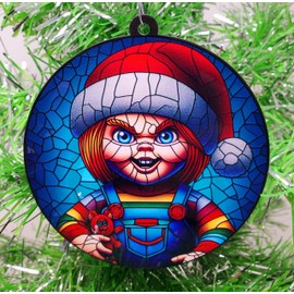 Iconic Horror Doll Figure Santa Christmas Ornament