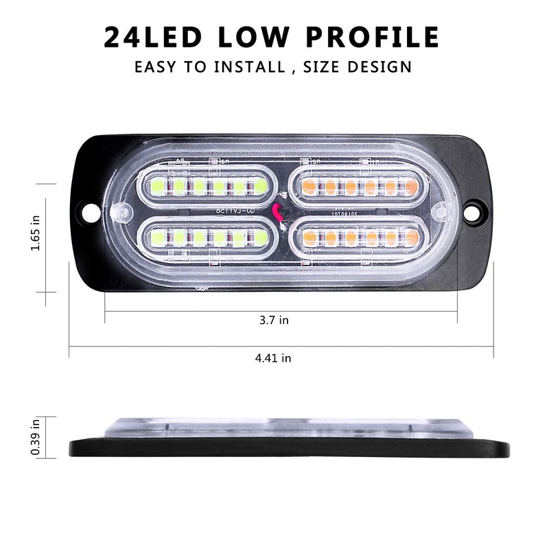 EASE2U E Led Strobe Lights for Trucks Vehicles Suvs, 4pcs
