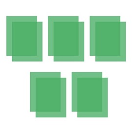 Colored Lighting Gel Filters, 10 Pcs Correction Gel Light Filter Transparent Color Overlays Film Plastic Sheets 8.5 x 11 Inch, for Film, Video, Photo, Stage (Green)