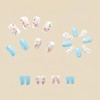 24Pcs Flower Pattern Design Press on Nails, Acrylic Full Cover