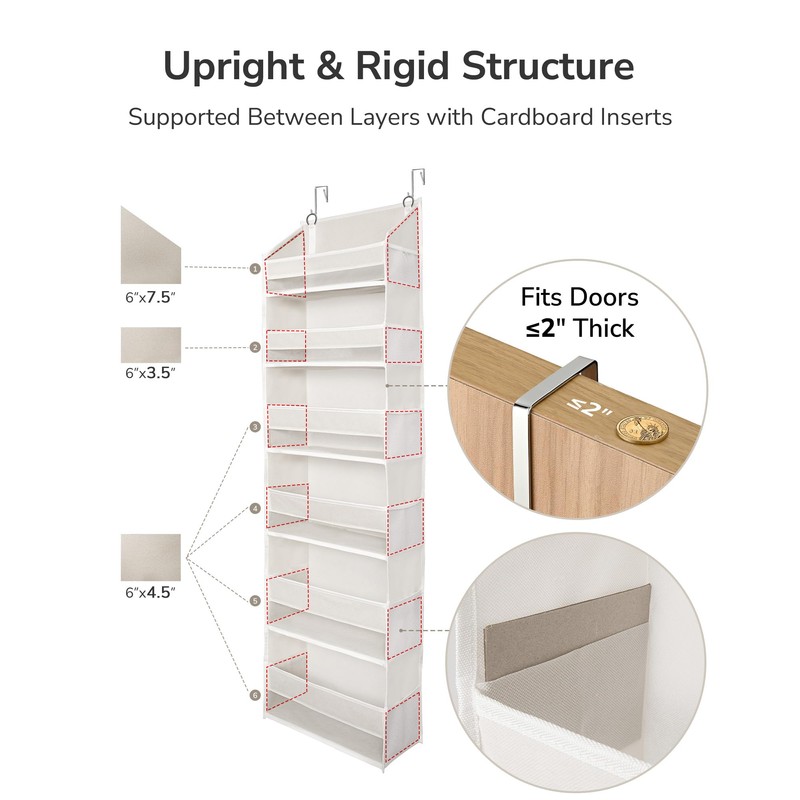 ULG Over The Door Organizer with 6 Large Pockets 12