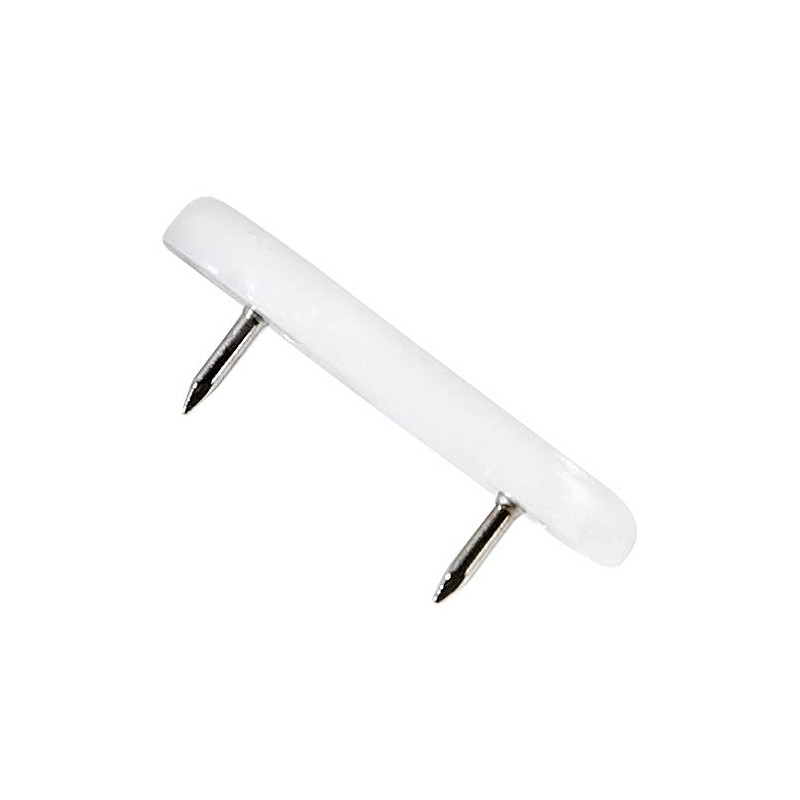 Adsamm® 4 x Plastic Gliders with 2 Nails / White