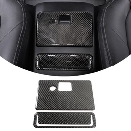 TongSheng Soft Carbon Fiber Car Central Console Rear Row Seat Storage Box Protect Trim Panel Compatible with MX-5 Miata ND Roadster 2016 2017 2018 2019 2020 2021 2022 2023 2024 (Carbon Fiber)