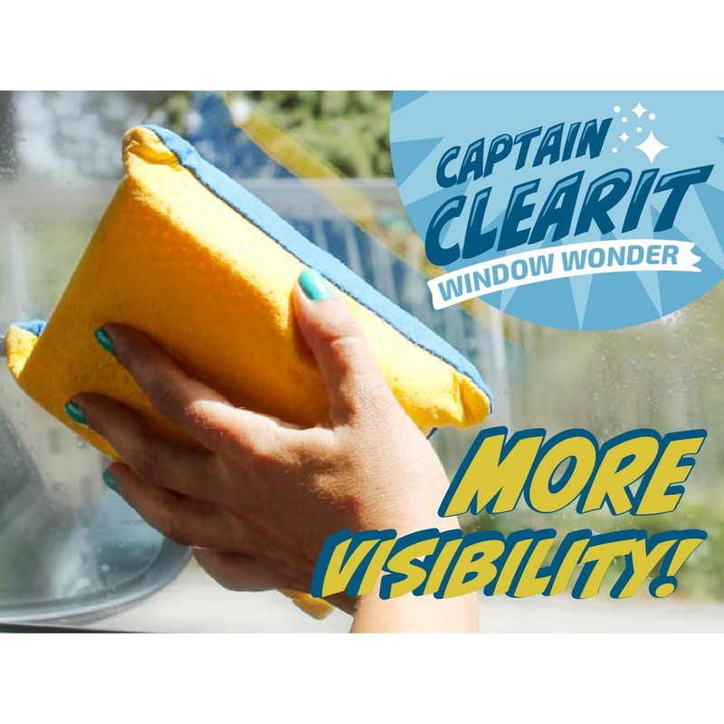 Sponge - Window Cleaner Tool for Car Windshield, Mirrors, Glass