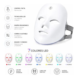 Mascara Led Facial Belleza 7 Colores Rejuvenece Skin Care                                                                                             