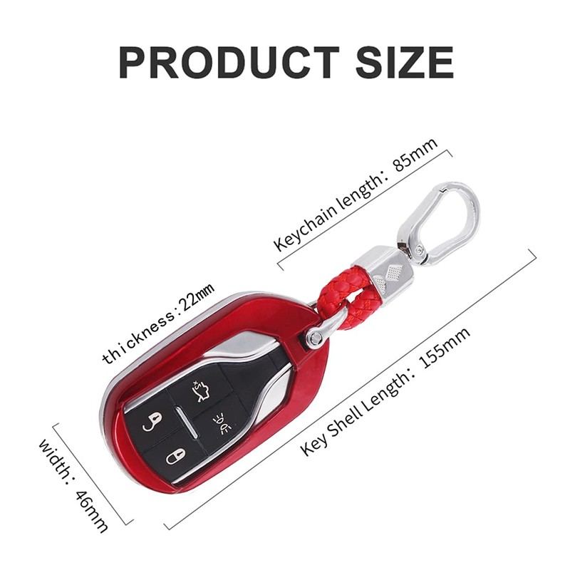 MYMOCCY Key Fob Chain Case Holder Protector Compatible For Maserati