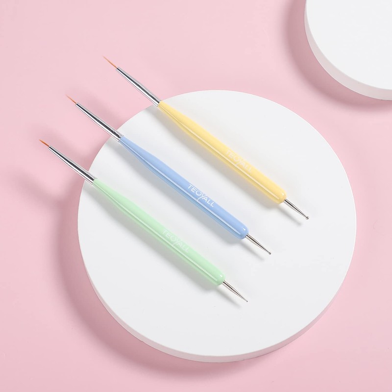 TEOYALL TEOYALL Nail Art Brushes, Nail Design Painting Brushes Builder
