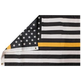 Trade Winds USA Thin Gold Line 2x3 2'x3' Premium Fade Resistant House Banner Grommets Nylon Poly Flag Banner (FI)