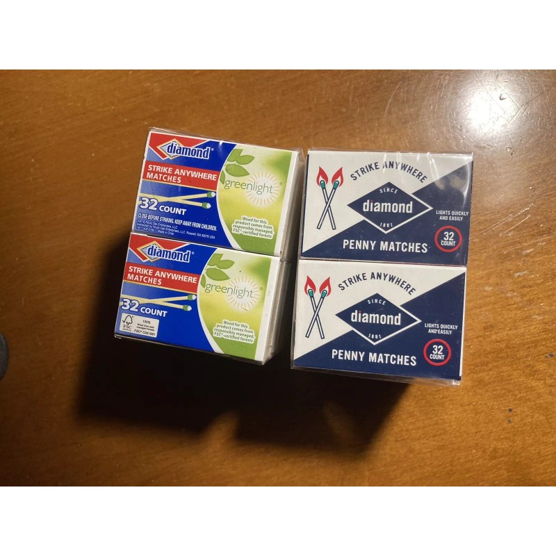 (2 boxes) Diamond Strike Anywhere (Penney Matches & Large Kitchen