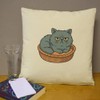 Azeeda 40cm x 40cm 'Grumpy Persian Cat' Canvas Cushion Cover