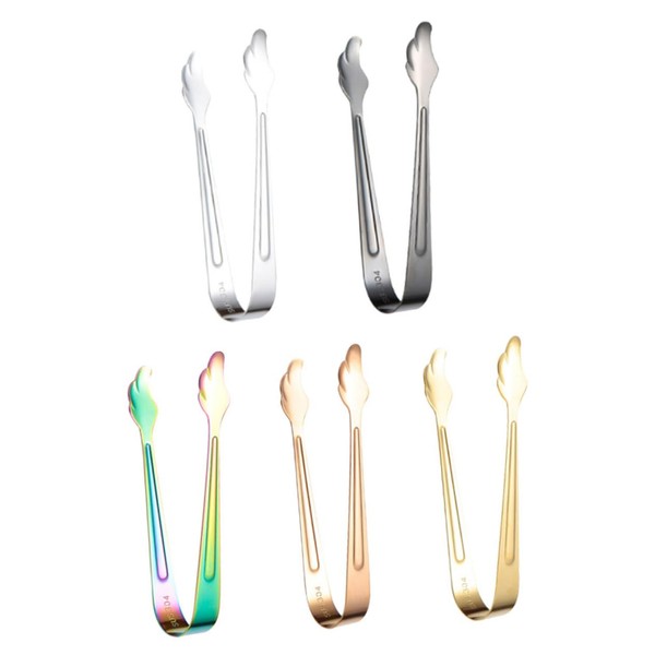 MAGICLULU 5Pcs Multi Function Stainless Steel Serving Tongs Non Slip