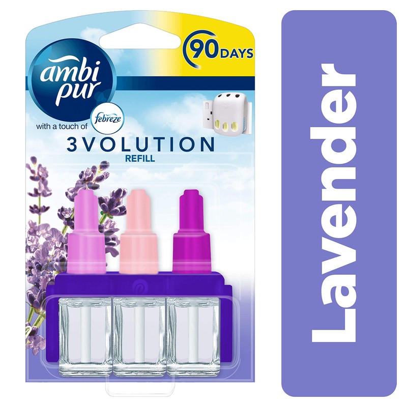 Febreze With Ambi Pur 3Volution Air Freshener Plug-In Refill Lavender