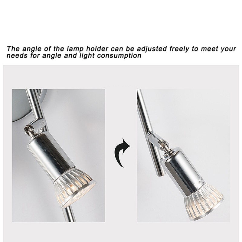 Lamp Holder 4 Head Adjustable Flexible Rotation GU10 Light Holder