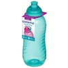 3 Sistema 330ml Twist n Sip Drink Bottles, Blue, Pink,