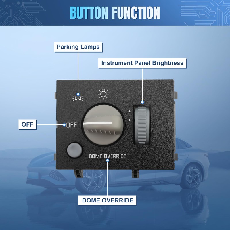 LCWRGS Headlight Switch Replacement for 1995-2009 Chevy GMC C1500 C2500