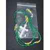 Vintage Catholic Green / Yellow & White Cross Rosary 16"