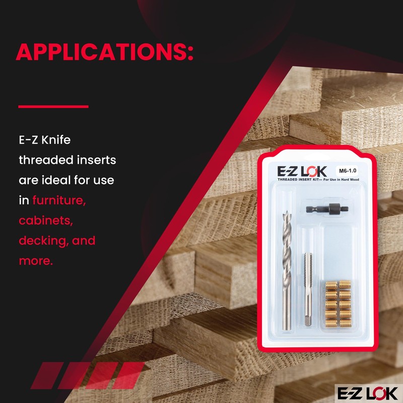 E-Z LOK Threaded Insert Installation Repair Tool Kit for Hard