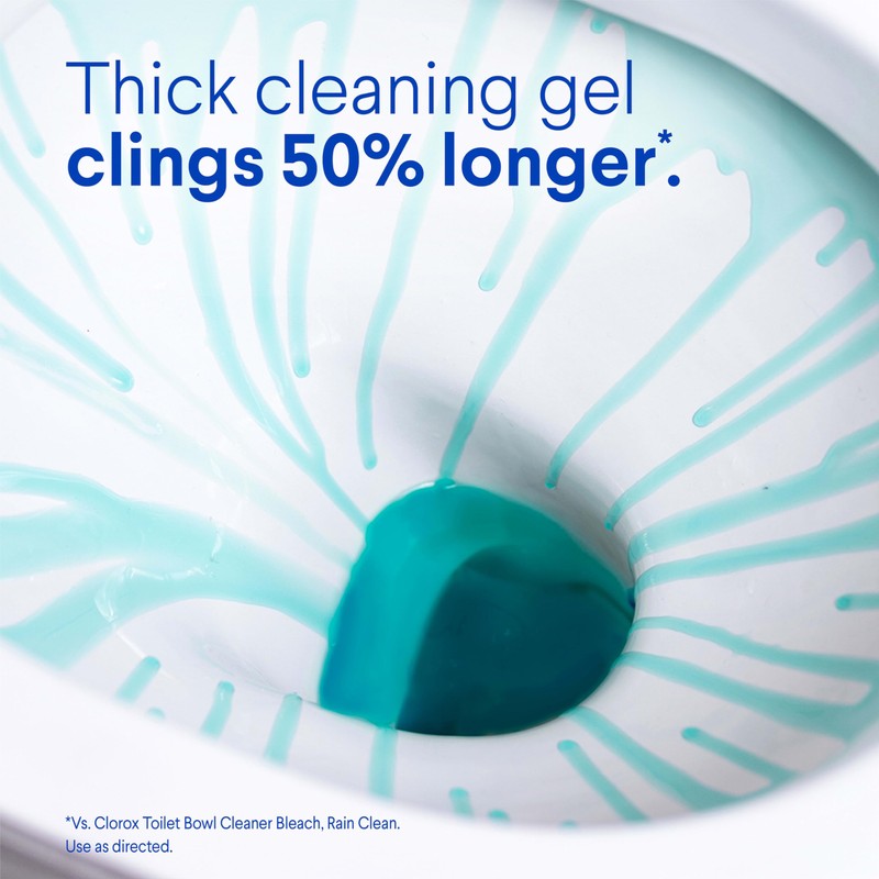 CLOROX Toilet Bowl Cleaner Clinging Bleach Gel, Ocean Mist, 24