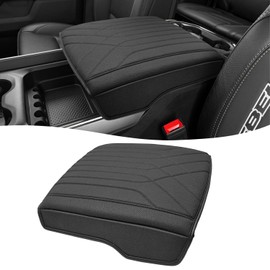 KBH Center Console Armrest Cover for 2019-2026 Dodge Ram 1500 2500 3500 5th Gen, Arm Rest Cushion Pad Protector, Vinyl Leather, Black (Fits Bucket Seat Only)
