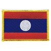 Flaggenfritze Laos Flag Patch + Free Sticker
