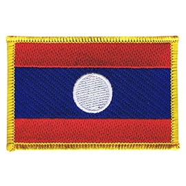 Flaggenfritze Laos Flag Patch + Free Sticker
