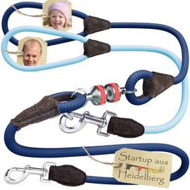 little Captain Magic Lead | Child Safe Dog Lead with Magnetic Loop | Recommended by Dog Trainers | Pastel - Suede (Night Blue - Pastel Blue)
