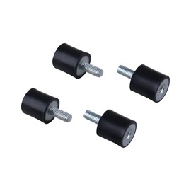 AOMIKITSTU Rubber Bearings M5 Pack of 4, 15×15 Anti Vibration Silent Block, M5×12 M5 Rubber Brackets, Shock Absorbers for Air Compressors, Water Pumps