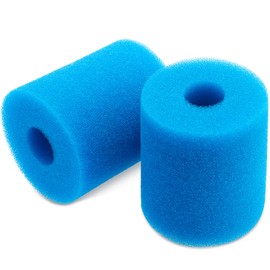 2 Pieces Pool Filter Cartridge Swimming Pool Filter Foam Cartridges Replacement Sponge Reusable Washable Filter Sponge Cleaner Compatible with Intex Type H Cleaning Replacement Easy Set