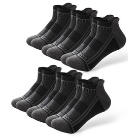 BAMBOO COOL Mens Ankle Socks Bamboo Viscose Athletic Moisture-Wicking Low Cut Running Cushioned Socks