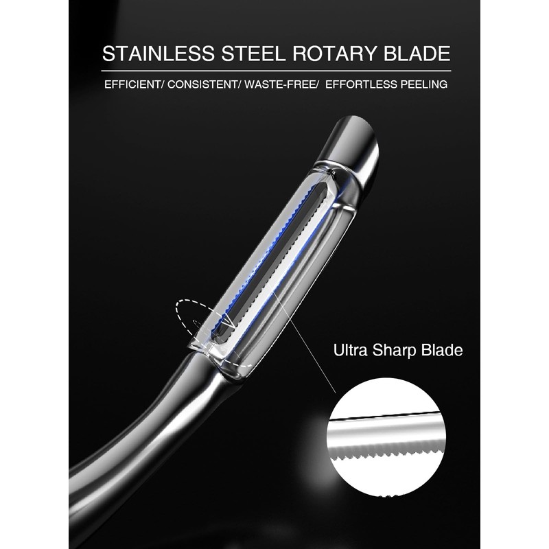 SimCoker Vegetable Peeler For Kitchen, Premium Potato Peelers 304 Stainless