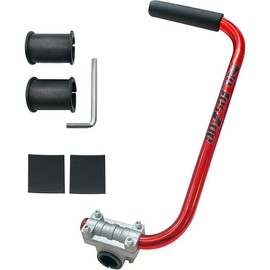 Ergonomic Trimmer Handle Grip for Weed Wacker Extension Handle, Ergonomic String Trimmer Handle Lawn Trimmer Grips with Bracket Clamp for String Trimmer, Lawn Care, Landscaping (Orange) - Color: red