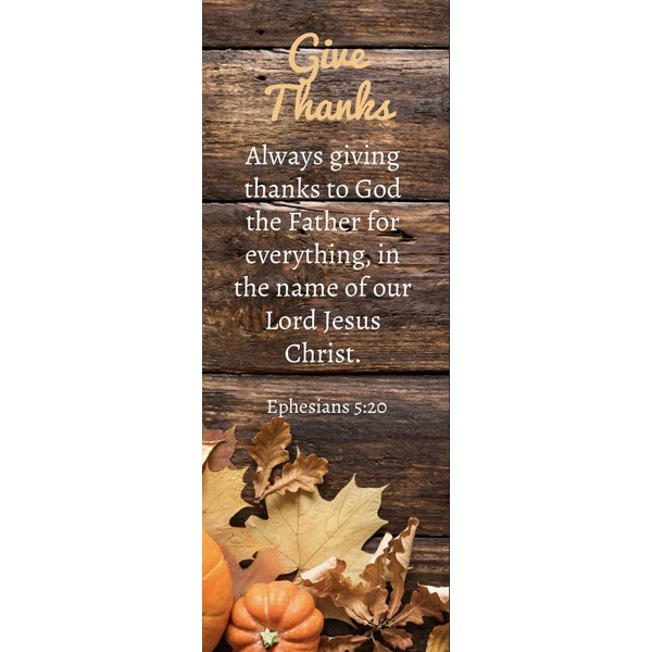 Give Thanks Thanksgiving Bookmarks for Adults Cards Bible Verse Fall