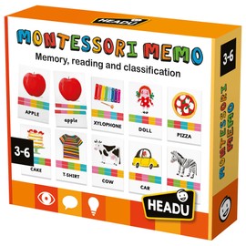 Headu - Montessori Memo, Learning Games, Toddler Learning, Flash Cards for Kids, Educational Games, Memory Skills, Reading, Logic, Age 3-6 Years