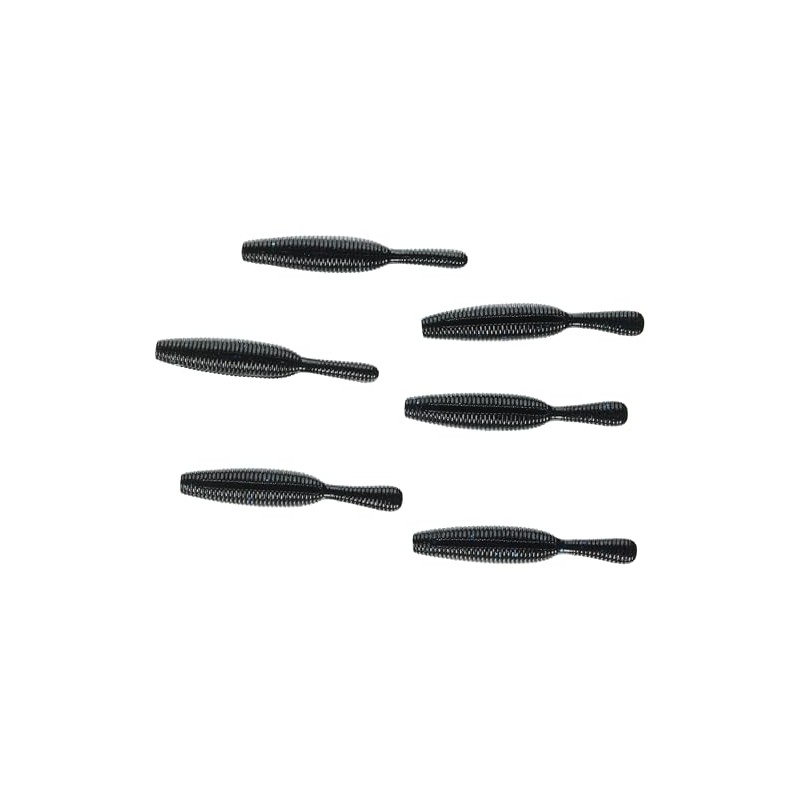 YAMAMOTO BAITS 4.25" YAMATANUKI/Heavy Soft Plastic / 6 Pack/Black W/Large