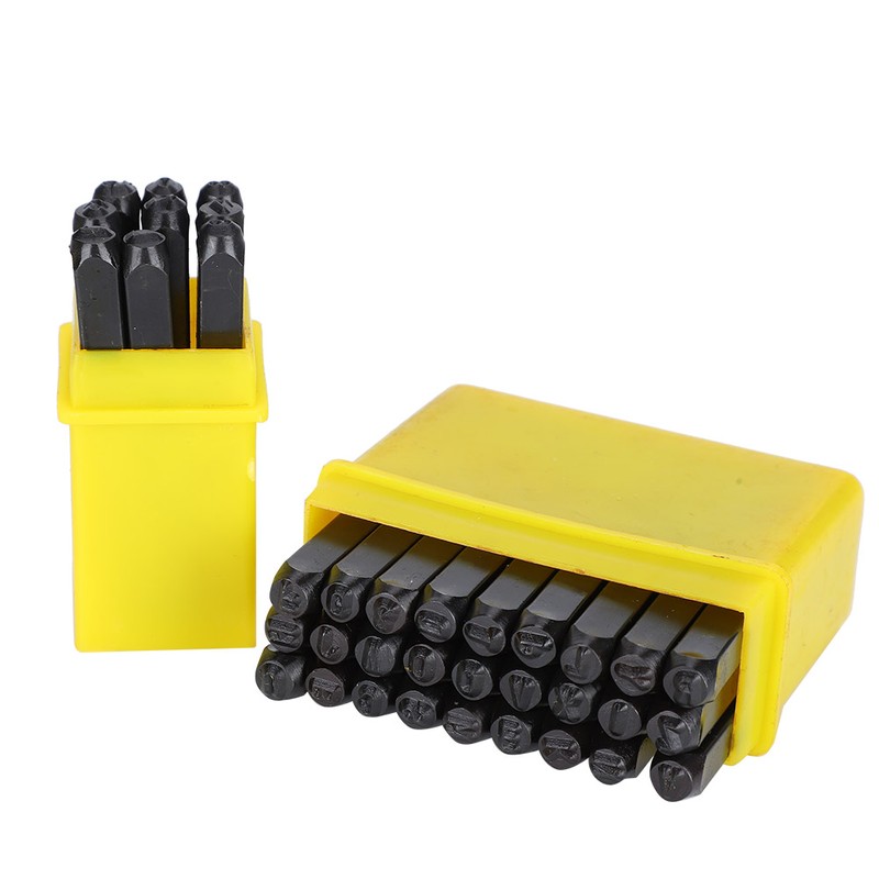36Pcs Stamping Punch Tool Number(0‑9) Letter (A‑Z‑&amp;) High Carbon Steel