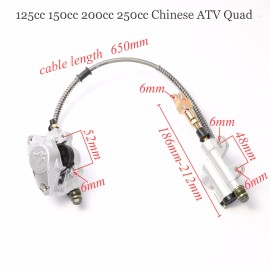 Unbranded Rear Disc Brake Assembly Caliper Master Cylinder Disc Rotor for 110cc 125cc 140c