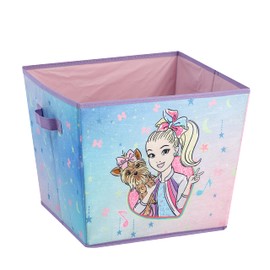 Idea Nuova JoJo Siwa 4 Piece Dreamy Bow Unicorn Storage Solution Set with Pop Up Hamper, Collapsible Storage Trunk and 2 Nestable Storage Bins