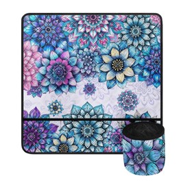 Coloranimal Blue Mandala Sewing Machine Pade Sewing Mat Organizer with Detachable Small Storage Bag and Waterproof Muffling Mat Home Kitchen Decor