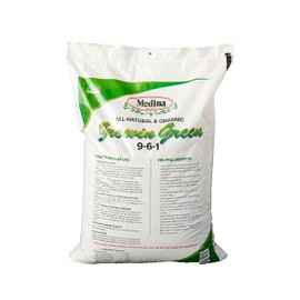 Medina 9-6-1 Growin Green 25 Lb. Bag Organic Fertilizer Covers 5,000 Square Feet