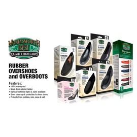 Moneysworth & Best Snow Guard Metro Rubber Overshoe, Small Black (Men's Size 6-7)