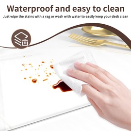 ORUPT Clear Desk Mat, Desk Cover Clear Protector, Non-Slip PVC Clear Desk Pad with Round Edge, Heat Resistant & Waterproof Transparent Desk Writing Mat for Home and Office (23.6"*13.8")